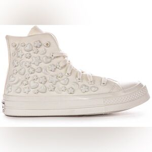 EXCELLENT CONVERSE ALL STAR HI TOP CHARMS WHITE, WOMEN SIZE 8
